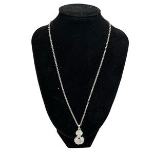 Vintage Unmarked Silver Sand Dollar Necklace | Coastal Beach Charm 18”